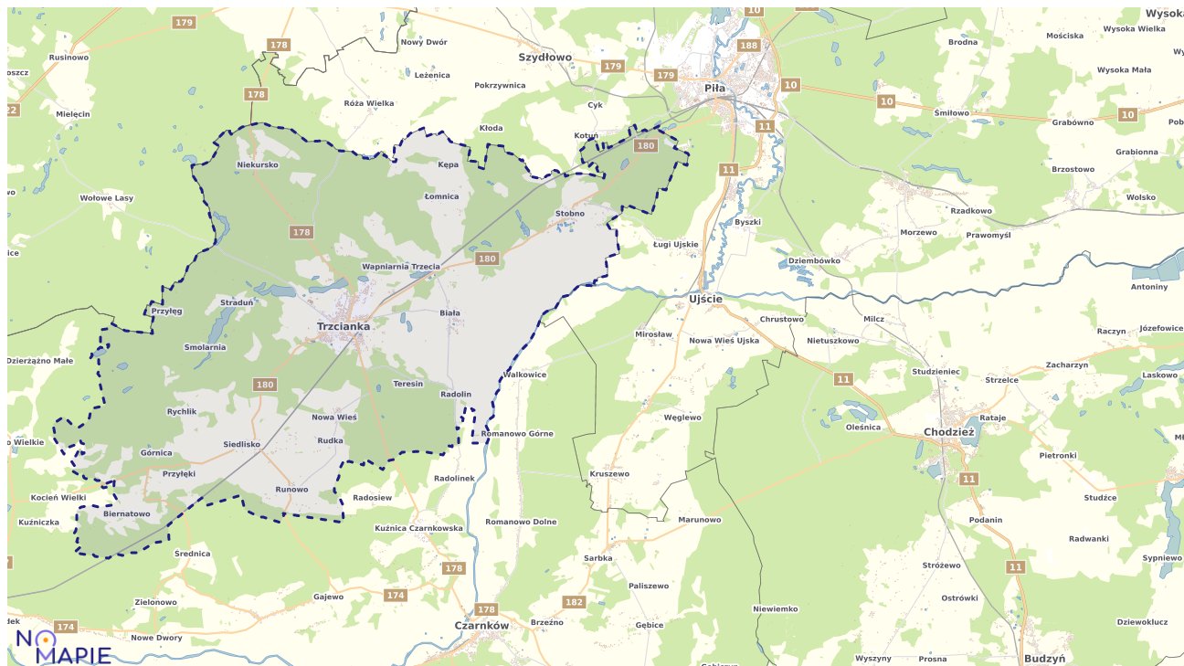Mapa wyborów do sejmu Trzcianka